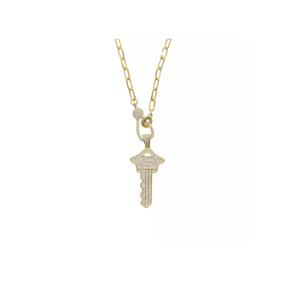 Pave' Key Necklace