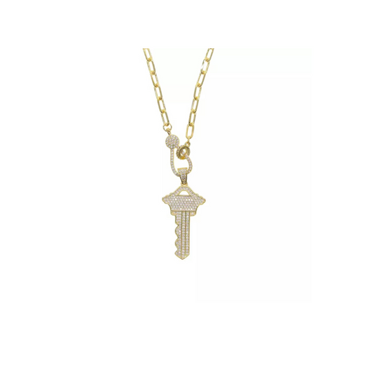 Pave' Key Necklace
